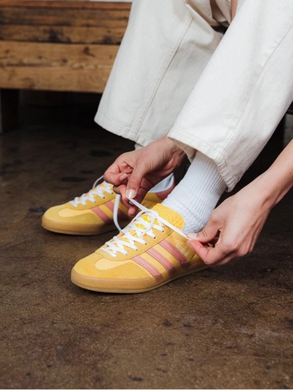 Adidas Women's Yellow & Pink Gazelles